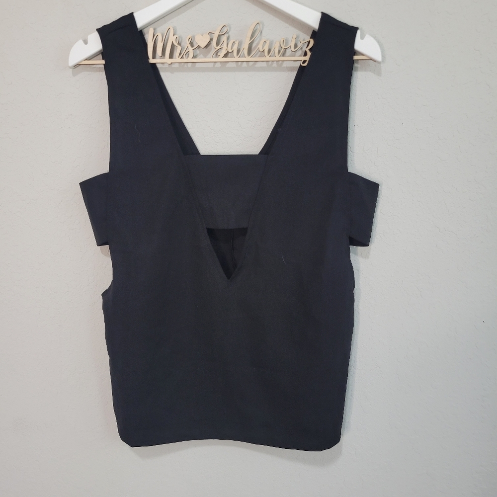 {3/$20} Forever 21 Black Cutout Tank